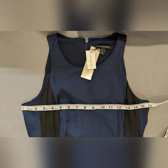 Banana Republic long dress, 2 petite, blue,black and white - Picture 5 of 10